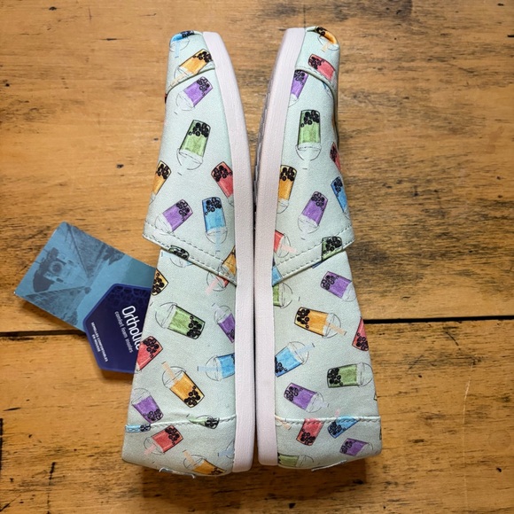 RARE TOMS Women’s Limited Edition Matcha Boba Tea Alpargata Slip-Ons NWT US 7.5 - Picture 4 of 8